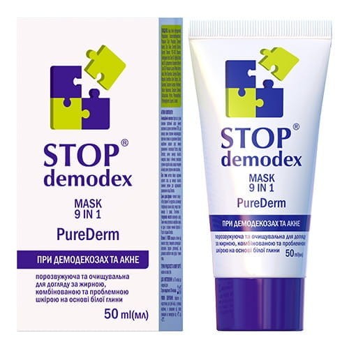 Maska do twarzy 9w1 pure derm stop demodex