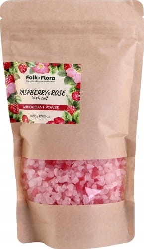 Sól do kąpieli dzika róża i malina antioxidant power folk&amp;flora
