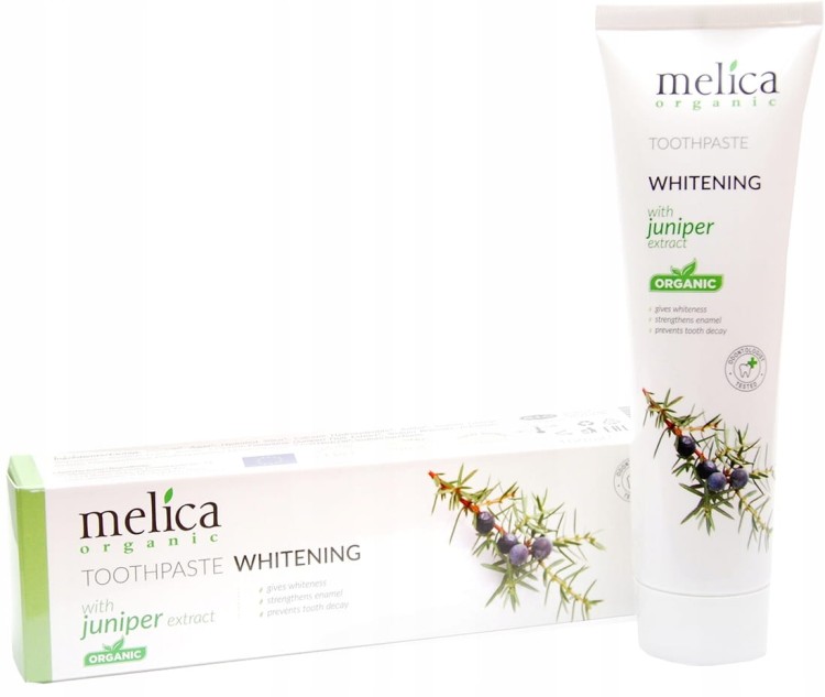 Melica organic pasta do zębów bez fluoru wybielająca ekstrakt jałowca 100ml