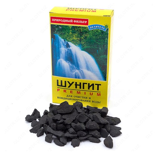 Szungit Oryginalny z Karelii 250 g – opakowanie naturalnego filtra mineralnego do wody